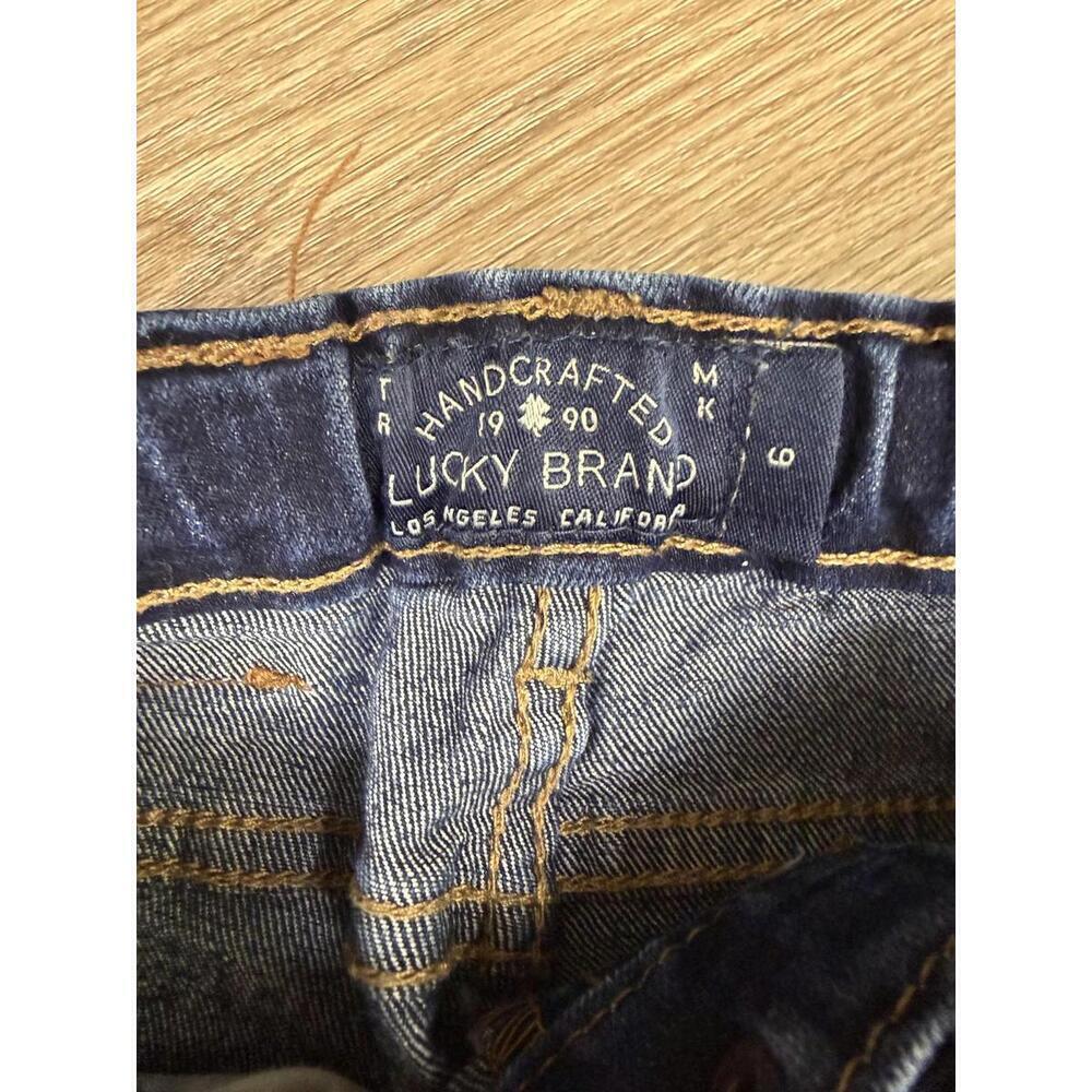 Lucky Brand Jeans Youth 6 Blue Dark Wash Skinny Adjustable Waist Stretch Denim - Picture 3 of 8